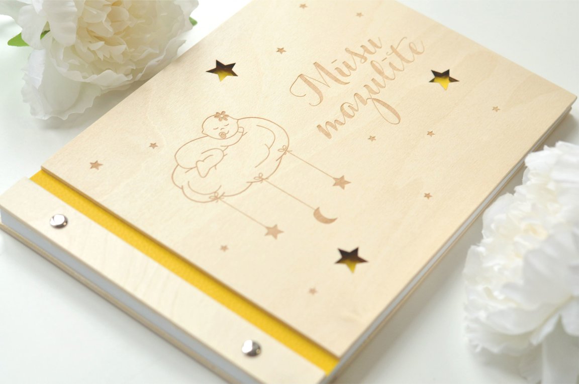 personalizēta mazuļa dienasgrāmata - zvaigznītes